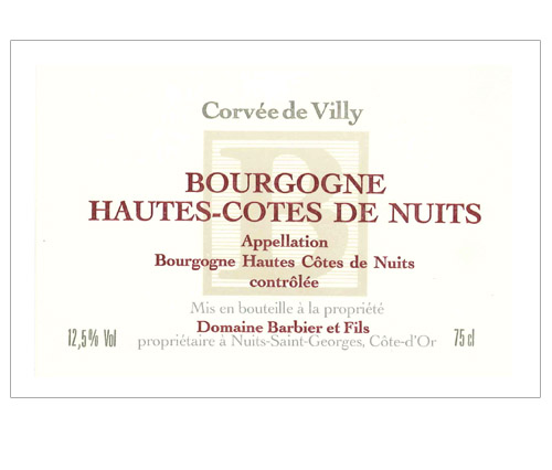 etiquette dufouleur vin de bourgogne