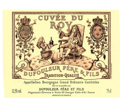 etiquette dufouleur vin de bourgogne