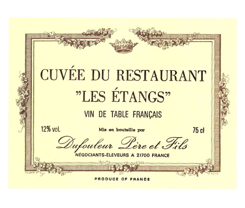 etiquette dufouleur vin de bourgogne